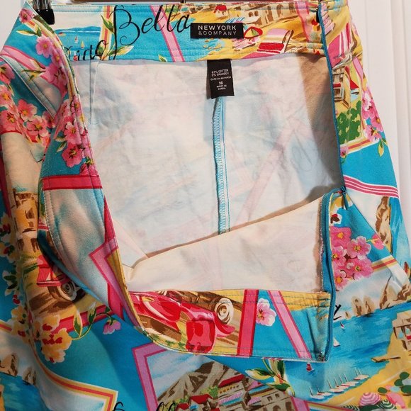 NY&Co. French Pattern Skirt - Picture 4 of 5